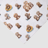 Schattige otters! tissuepapier (Detail)