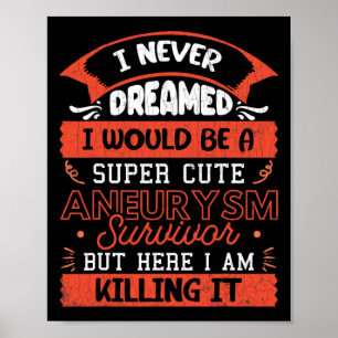 Schattige overlevende van aneurysma Hersenoperatie Poster