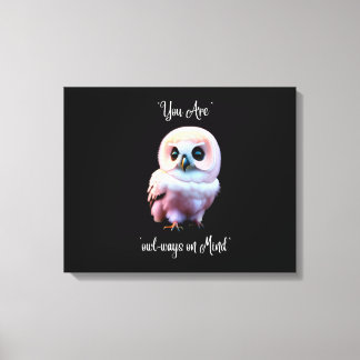 Schattige owl Wall Art Canvas Afdruk