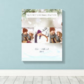 Schattige paar aangepaste foto canvas afdruk (Insitu (Houten vloer))