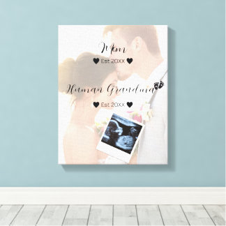 Schattige paar aangepaste foto canvas afdruk