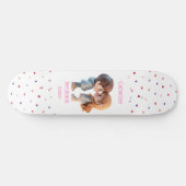 Schattige paar aanpassen bruiloft datum skateboard (Horizontaal)