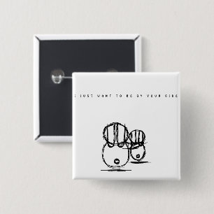 Schattige Paar Bunny Button   Wees aan uw zijde