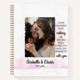 Schattige paar Custom Photo Journals Notitieboek