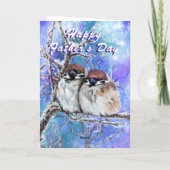 Schattige paar mussen Vaderdag Kaart (Achterkant)