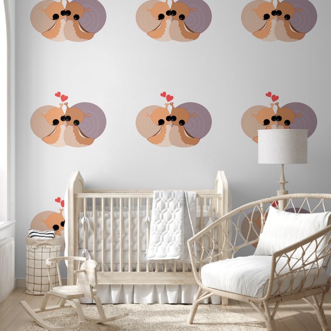 Schattige paar slak behang (Kinderen)