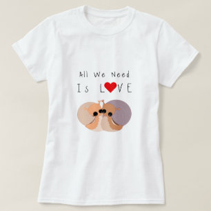 Schattige paar slak T-shirt Love Gift - aangepaste