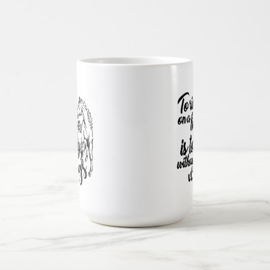 schattige paardenliefhebbers word art Koffie Mok (Center)