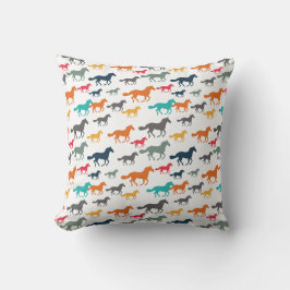 Schattige Paardenpatroon Kussen