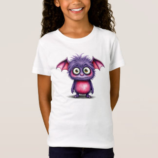 Schattige Paarse en roze monster T-shirt