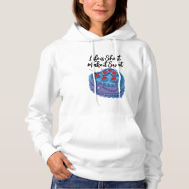 Schattige Paarse hart taart patroon Hoodie