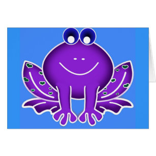 schattige paarse kikker