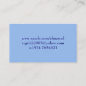 schattige paarse kikker visitekaartje (Achterkant)