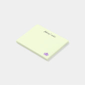 Schattige paarse octopus groen post-it® notes (Schuin)