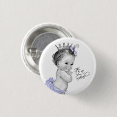 Schattige Paarse prinses is een meisje Button (Voorkant /achterkant)