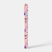 Schattige Paarse & Roze Halloween Patroon iPhone 15 Hoesje (Linkerkant)
