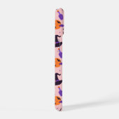 Schattige Paarse & Roze Halloween Patroon iPhone 15 Hoesje (Rechterkant)