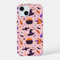 Schattige Paarse & Roze Halloween Patroon