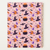 Schattige Paarse & Roze Halloween Patroon Planner (Achterkant)