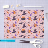 Schattige Paarse & Roze Halloween Patroon Tissuepapier (Craft)