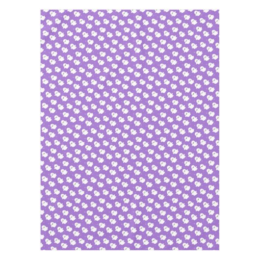 Schattige Paarse spookpatroon - Halloween-ontwerp Tafelkleed (Voorkant)