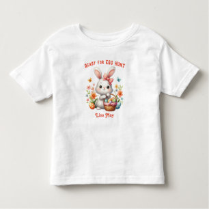 Schattige paasei jager konijntje gepersonaliseerd  kinder shirts