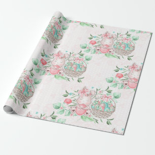 Schattige paashaas cadeaupapier