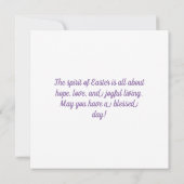 Schattige paashaas & eitjes kaart (Achterkant)