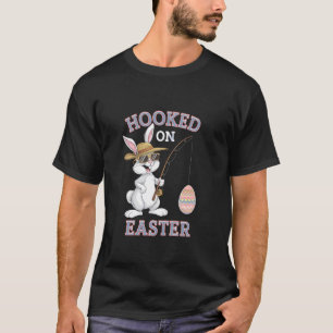 Schattige Paashaas Vissen vangende Eieren Pret Fee T-shirt