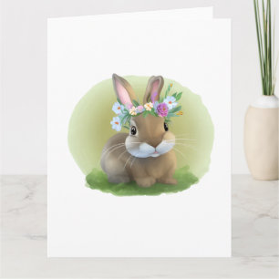 Schattige paashaas voor een positieve stemming kaart