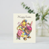 schattige  paaskoek feestdagenkaart (Staand voorkant)