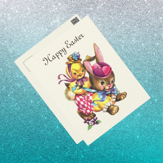 schattige  paaskoek feestdagenkaart