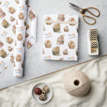 Schattige Paaskonijnpatroon van de Waterverf