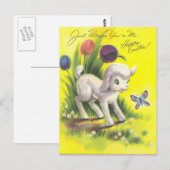 Schattige paaslamp briefkaart (Voorkant / Achterkant)