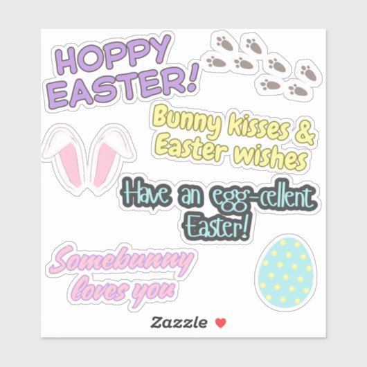 Schattige paaspasje Sticker (Vel)