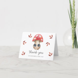 Schattige paddenstoel - baby shower bedankt