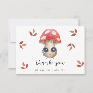 Schattige paddenstoel - babyshower bedankt