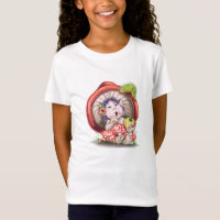 Schattige Paddestoel en Caterpillar Funny T-shirt