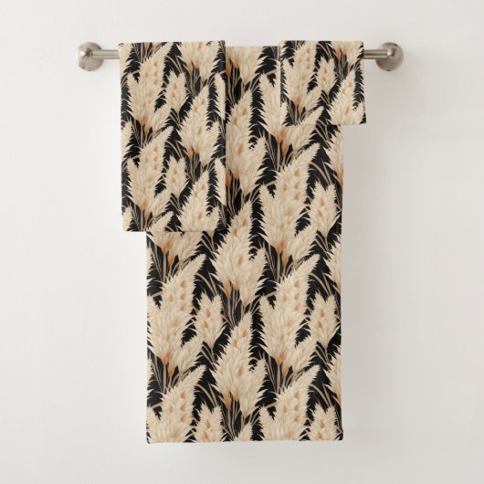 Schattige Pampas grass tegelpatroon Bad Handdoek (Insitu)