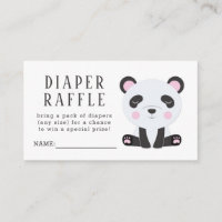 Schattige Panda Baby shower Luier Raffle Ticket