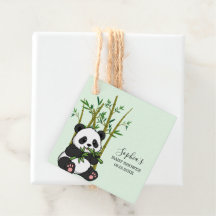 Schattige Panda Bamboe Mint Baby Borrel