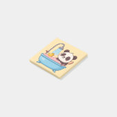 Schattige Panda Bathtime Notitieboek Post-it® Notes (Schuin)