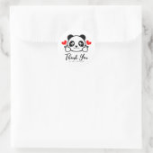 Schattige Panda Bedankt voor uw aankoop Ronde Sticker (Tas)