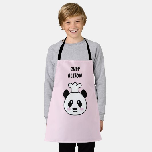Schattige Panda beer Chef cartoon Custom kind scho Schort (Gedragen)