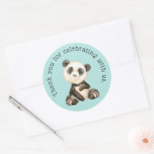 Schattige Panda Beer dank u Ronde Sticker (Envelop)