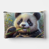 Schattige Panda Beer Eten Bamboe Etui (Achterkant)