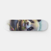 Schattige Panda Beer Eten Bamboe Skateboard (Horizontaal)