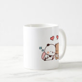 Schattige Panda beer paar hugin, bubu en dudu lief Koffiemok (Voorkant rechts)