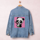 SCHATTIGE PANDA BEER SUSHI RICE DENIM JAS DENIM JACKET (Hangar)