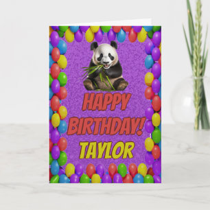 Schattige Panda Beer Verjaardags Groet Gefelicitee Kaart